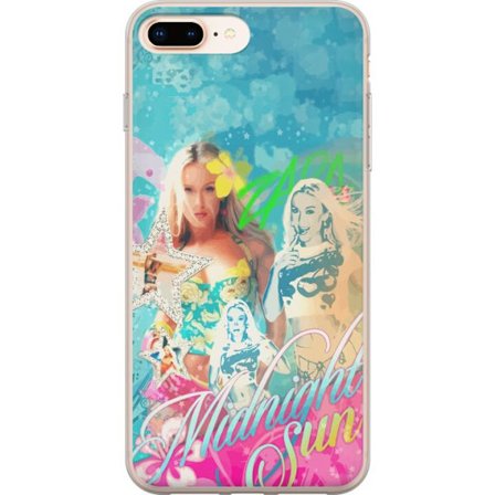 Yhteensopiva Puhelinkuori Apple iPhone 7 Plus Seikkailumaailma Steve, Creeper ja eläimillä värikkäässä palikkagrafiikassa