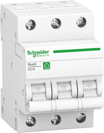 Schneider Electric Resi9 Dvärgbrytare 3-polig 40 A, Anslutningsdon & kablar