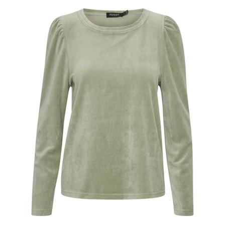 Soaked in Luxury SLVelvetina Top LS Grå, Dame