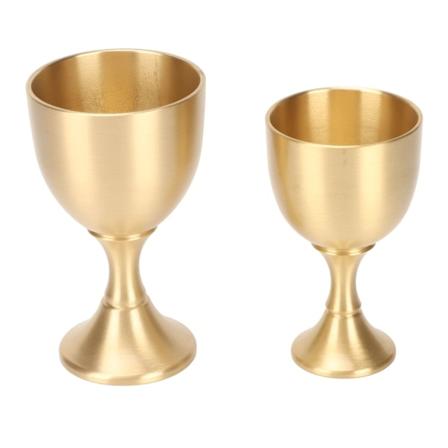 Små vinglass med vintage gullfinish: Perfekt borddekorasjon for fester, bryllup, avslutningsfester, jubileer og jul