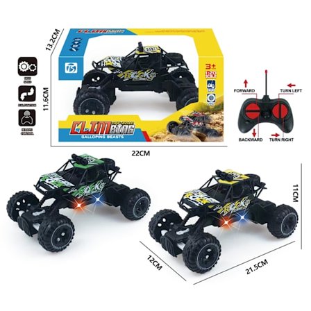 Radiostyrt bil m/ lys, 21 cm