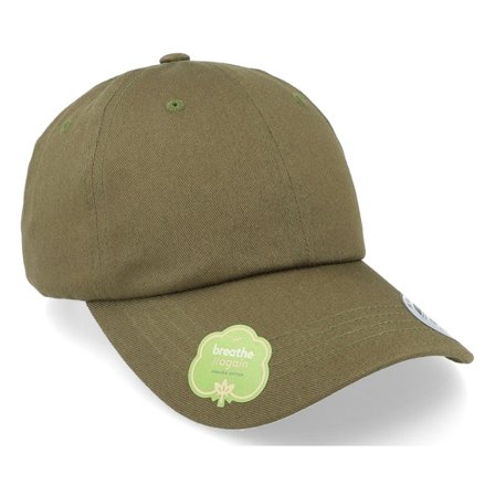 Yupoong - Vert unconstructed Casquette - Organic Burnt Olive Dad Cap @ Hatstore