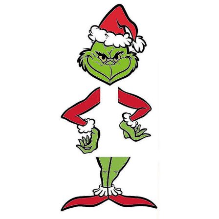 The Grinch Juletre Topper Dekor Hode Ben Hånd Julepynt Prop -NMAOV