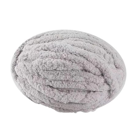 Tjockt Chunky Garn - Polyesterullblandning för Virkning & Stickning av Filtar, Tröjor, Kuddar, Husdjurssängar, Makramé - Ljusgrå