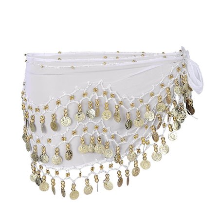 Plus Size Fringe Top Magdansös Höfthalsduk Dam Halsdukar Renässanskjol Magkjol