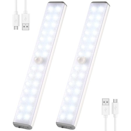 Trådløs underskapsbelysning, 28 LED USB bevegelsessensor kjøkken L