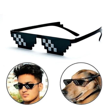Funny Sunglass Thug Life Glasses 8 Bit Pixelated Unisex Sunglasses