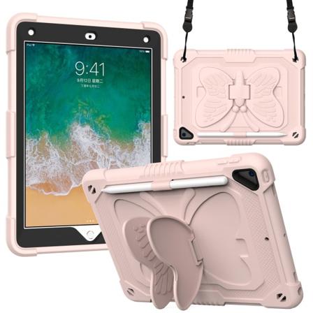 Barnfodral med ställ, iPad Air 2/Pro 9.7/9.7 (2017-2018), rosa rosa