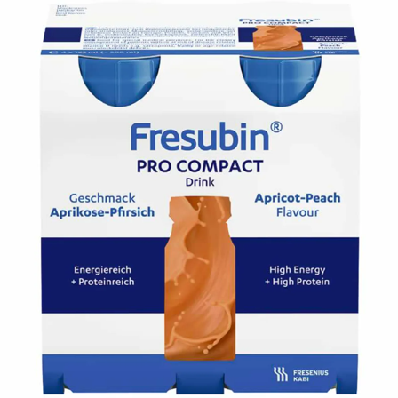 Fresubin Pro Compact Drink næringsdrikk aprikos/fersken 4x125 ml