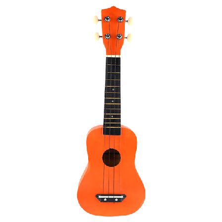 21" Trä Färgglad Bärbar Ukulele Hawaii Gitarr 4 Strängar Musikinstrument (Orange)