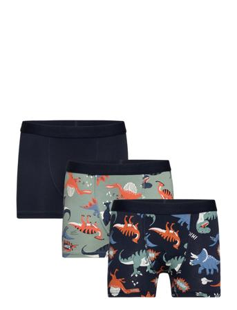 Boxer 3 Pack Elastic Aop Night & Underwear Underwear Underpants Multi/mønstret Lindex*Betinget Tilbud