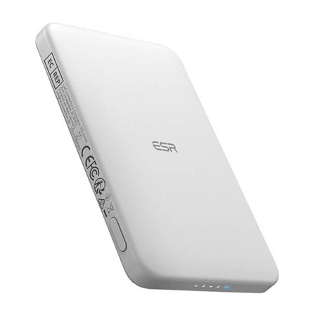 ESR Qi2 MagSlim 5000 mAh magneettinen tehopankki (valkoinen)