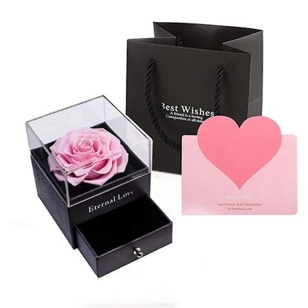 Bevarad Med Deg På 100 Språk Bursdagsgaver For Kvinner Kone, Roseblomst Gaver For Hennes Rosa