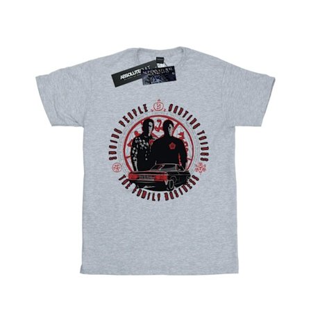 Supernatural Dam/Damer Familjeföretag Bomull Boyfriend T-Shirt L Sports Grey