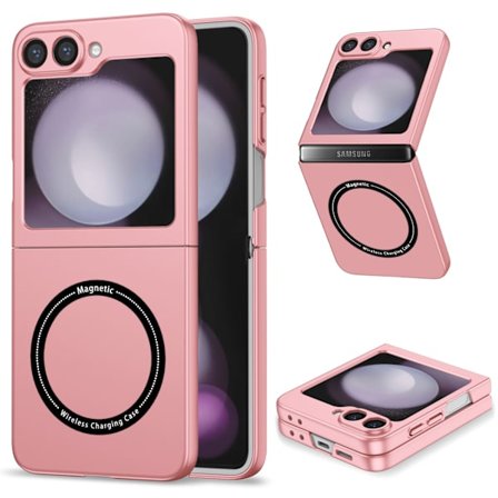 Samsung Galaxy Z Flip 6 telefoncover, anti-drop foldbart cover, pink