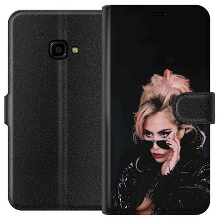Kompatibel Tegnebogsetui til Samsung Galaxy Xcover 4 Lady Gaga portræt med solbriller og dramatisk makeup i mørk glamorøs stil