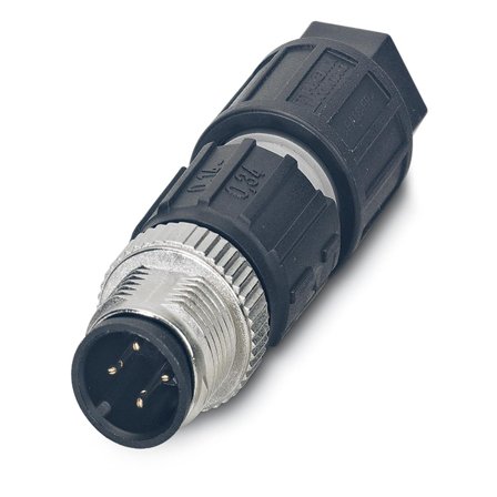 Phoenix Contact 1641691 Giverkontakt M12, 4-polet, han, Elfordeling & strømforsyning
