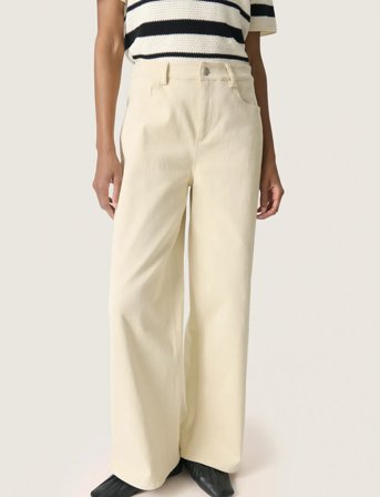Soaked in Luxury Slsandja Plain Vanesa Pants - Cream - XL