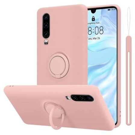 Fodral till Huawei P30 Skal i LIQUID PINK Fodral Skydd i silikon TPU mobiltelefon
