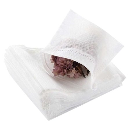 400 stk. engangs tefilterposer tomme bomulds snoretræk forsegling filter teposer til løs te Teal 2024THO