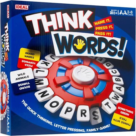 Think Words: Det hurtigtenkende, bokstavpressende spillet! | Familiespill | For 2-8 spillere | Alder 8+