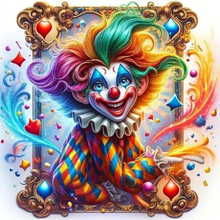 Halloween Clown 5D Diamond Art - Funny DIY for Adults, Full Drill Crystals, Home Decor 35x35 cm