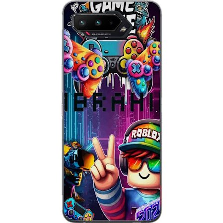 Kompatibelt Mobilskal till Asus Asus ROG Phone 5 Söt blå Stitch-karaktär med stora öron och mjuk päls, upprepat fluffigt mönster med lekfull och