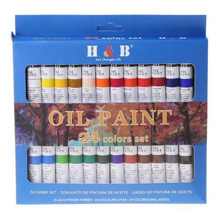 24 farger profesjonell oljemaling tegning pigment 12ml tuber sett kunstner