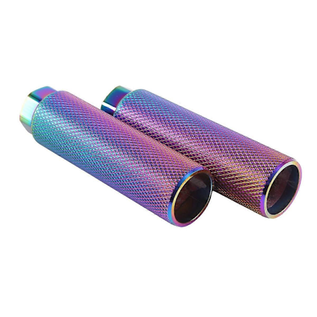 2 st Aluminiumlegering Fot Stunt Peg för Cykel 3/8 Tums Axel Fotstöd-Spak Cylindergrepp Halkfri Axel