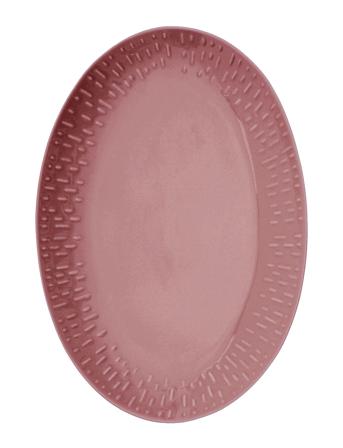 Confetti Oval Dish W/Relief 1 Pcs. Giftbox Home Tableware Serving Dishes Serving Platters Burgundy Aida