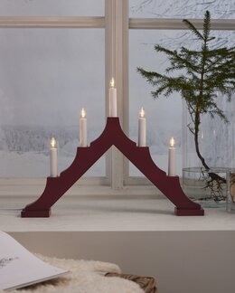 Star Trading Ljusstake Alma Röd - Jul