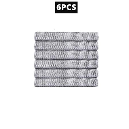 20/1 stk Magisk Rengøringsklud Fortykket Dobbeltsidet Metal Ståltråd Klud Køkken Retter Gryde Vask Opvask Klud Håndklæde Rengøringsværktøjer 6PCS High