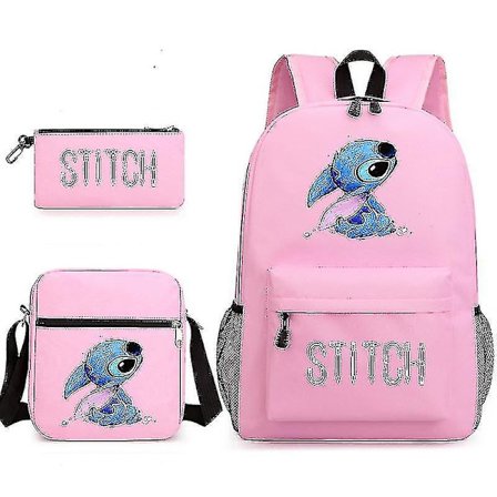 Lilo Stitch Ryggsekk Tredelt Sett Skolesekk S