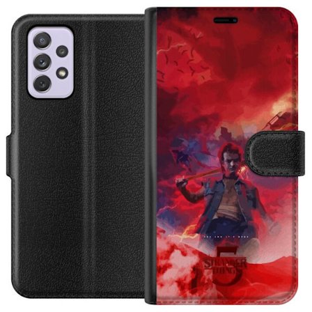 Kompatibelt Lommeboketui til Samsung Samsung Galaxy A52s 5G Episkt Stranger Things motiv med rød torden mørk energi og intens dramatikk sci-fi og fa