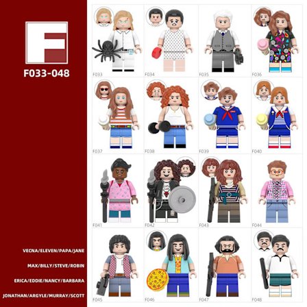 16-delt sæt FL1005 Stranger Things lille partikel byggeklods minifigur legetøj
