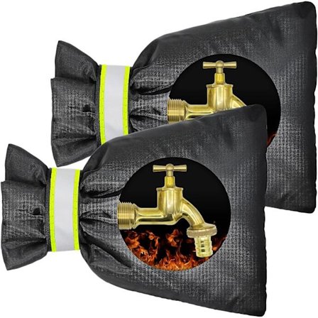 2-pack utomhus cover för vintern 8,9" H x 5,9" W, utomhus trädgårds kranstrumpor för frysskydd, återanvändbar vattentät isolerad cover