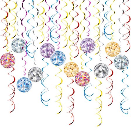 Diskotek Hängande Dekoration Bakgrund Dörr Tak Dekorativt Partyverktyg