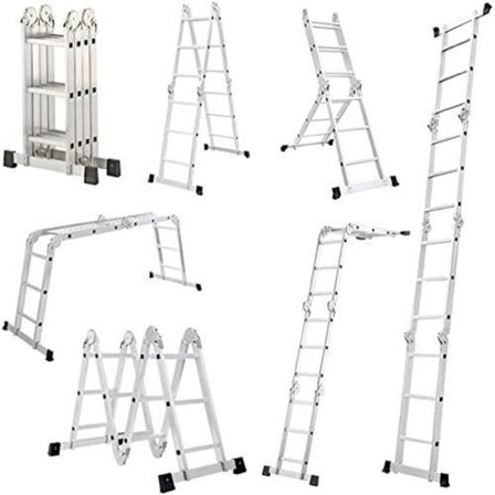 Multifunktionstege - YUENFONG - 4 x 3 - Aluminium - Kapacitet 150 kg - 6 i 1