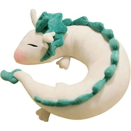 Anime söt vit drake nackkudde U-formad resekudde - Whi