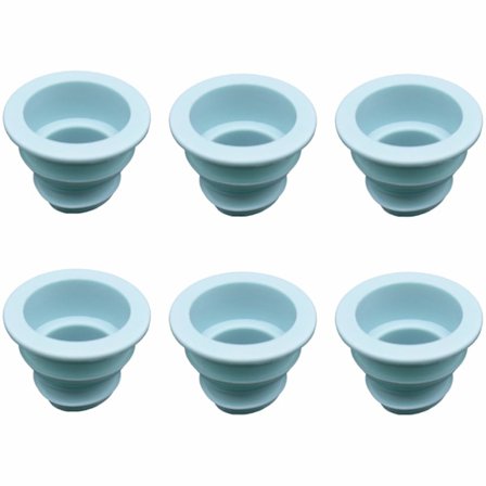 6-pakning avløpsrør tetnings slange silikonplugg blå
