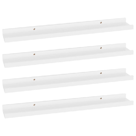 Vidaxl Vägghyllor 4 St Vit 60x9x3 Cm Vit