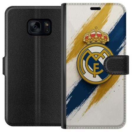 Samsung Galaxy S7 Lommeboketui Borussia Dortmund logo - gul svart fotballmotiv for Bundesliga-fans og tysk sportsdesign