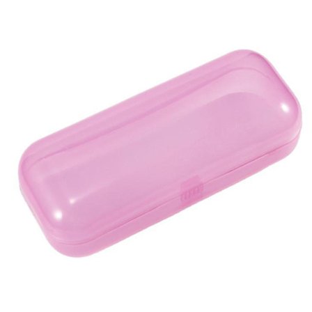 Kova silmälasikotelo, puristusta kestävä, suorakaiteen muotoinen, kirkas muovi, aurinkolasikotelo