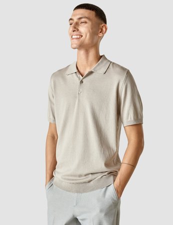 Shaping New Tomorrow - Silk Polo - Light Grey - Herre - Størrelse XXL