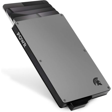 POWR-korttikotelo, lompakko, RFID-suojattu korttikotelo, ohut lompakko ja kontaktiton luottokorttisuoja titaani