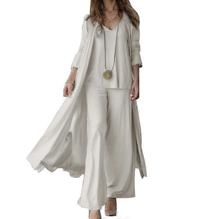 ZANZEA Dam Casual Lång Kofta och Linne Lös Byxor Tredelade Set