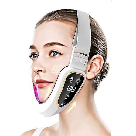 Facial Lifting Device Led Photon Therapy Facial Slimming Vibration Massager Double Chin V-shaped Cheek Lift Face White