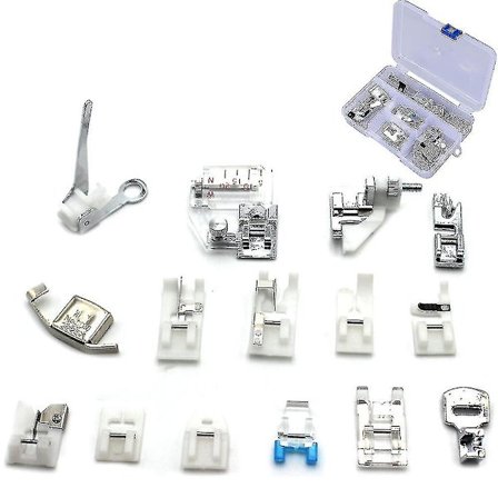 Sæt med 15 syfødder - Tilbehør til overlock-symaskiner