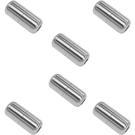 Skolisser Kapsel, 6 stk Metall Kapsel Skolisser, Metallspenne, Skolisselås, Metall Skolisselås, for Ingen Slips Skolisser