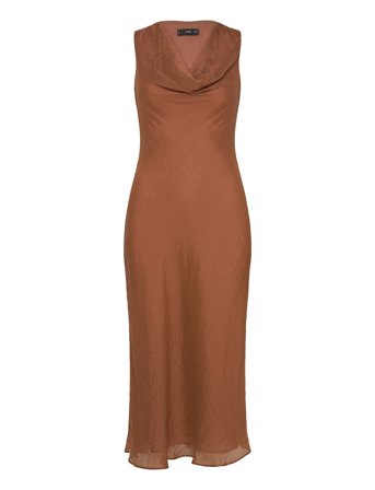Mango | Draped-Neck Lyocell Dress | M